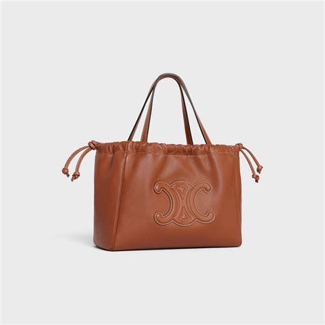 SMALL CABAS DRAWSTRING CUIR TRIOMPHE IN SMOOTH .